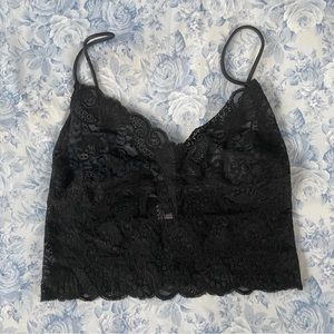 Vintage Guy Laroche Cami Cropped Lace Scalloped Sheer USA Tank Top Union Tag Vtg